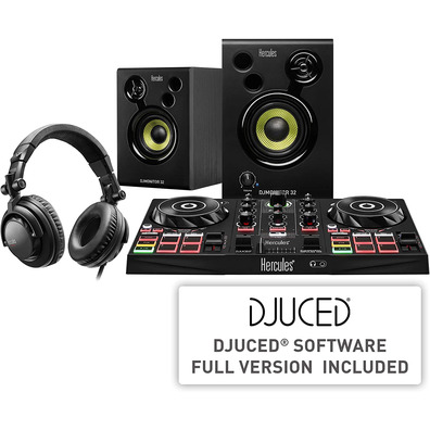 Hércules DJ Learning Kit (Mesa + Altavoces + Auriculares)