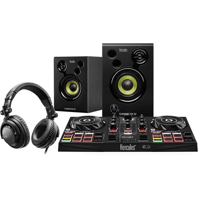 Hércules DJ Learning Kit (Mesa + Altavoces + Auriculares)