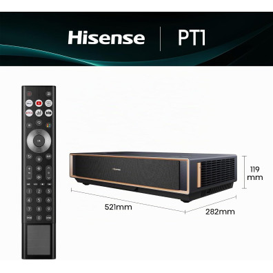 Hisense PT1 Trichroma 4K Projetor Láser Smart TV de Tiro Ultracorto