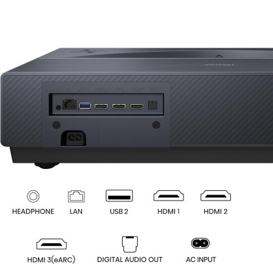 Hisense PT1 Trichroma 4K Projetor Láser Smart TV de Tiro Ultracorto
