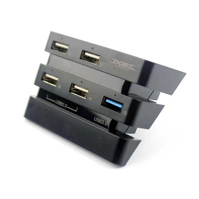 HUB 5 Portos USB (2.0/3.0) Playstation 4 Pro (Dobe) Preto