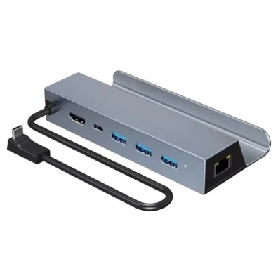 Houve 6 em 1 HDMI 4K PD 100W USB 3.0 RJ45 Ethernet 1000 M