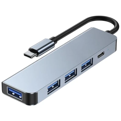 USB 5 em 1 Tipo C+USB 3.0 Prata - Modelo 2301T