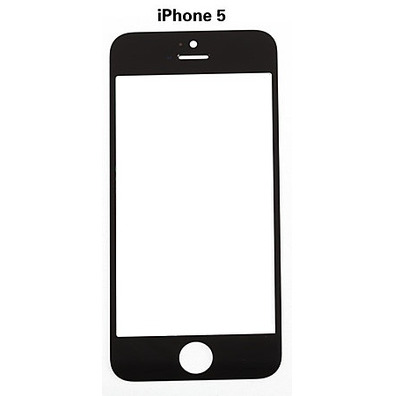 Cristal dianteiro iPhone 5/5S/5C/SE Preto