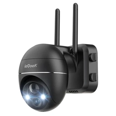 ieGeek ZS-GX1S Câmera de Vigilância WiFi IP65 3MP/2K Preto
