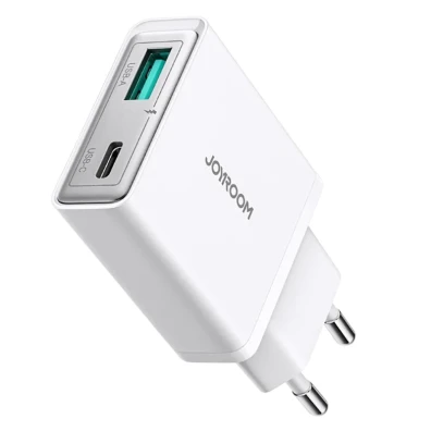 Carregador Joyroom Super Slim 20W com USB-C e USB-A
