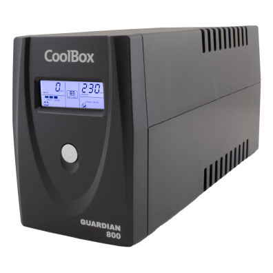 SAI COOLBOX GUARDIAN 3 800VA COM LCD 480W 2xSCHUKO COLOR NEGRO