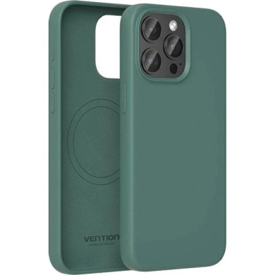 Base de Silicona MagSafe iPhone 15 Pro Verde Ciprés Vention
