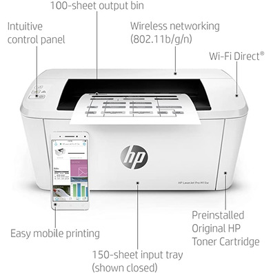 Impressora HP Laserjet Pro M15W Wifi USB