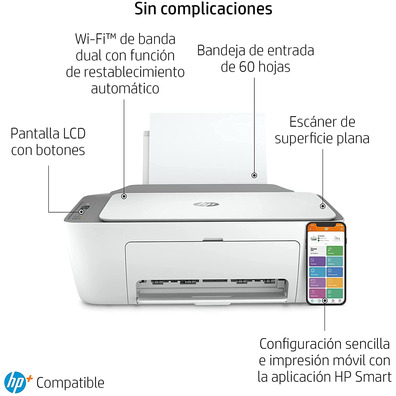 Impresora Multifunción HP Deskjet 2720e Wifi / Fax Blanca