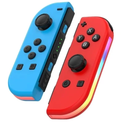 Gamepad Mando J-C Set Izq/Dcha Azul/Rojo com RGB