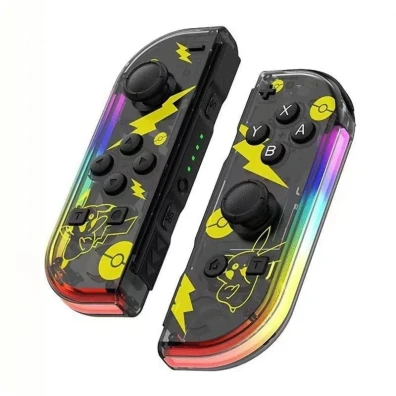 Mandos Nintendo Switch Transparente/Amarillo com RGB