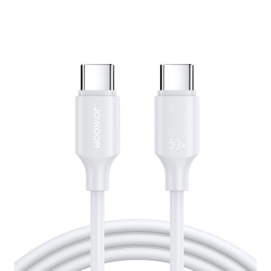 Joyroom Cabo USB‐C a USB-C Branco, 60 W Carga Rápida 1 m