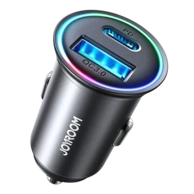 Carregador de carro Joyroom JR-CCN04 60W USB-A e USB Tipo C