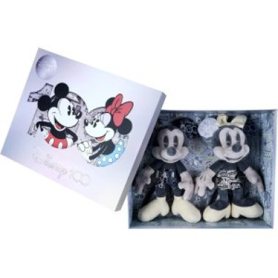 Brinquedo Simba Toys Mickey e Minnie Mouse Colecionista Peluche - Caixa de Presente