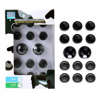 Kit de Joysticks intercambiáveis 14 em 1 (PS4 / Xbox One) Project Design Preto