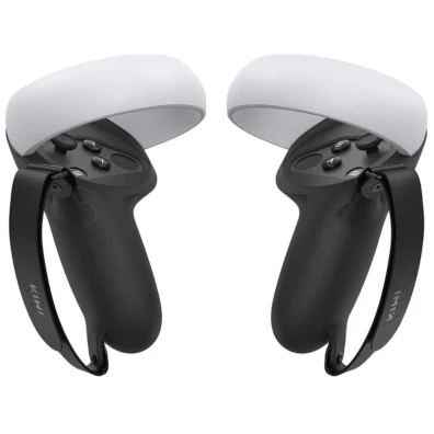 Bases protetoras Kiwi Design Q1 PRO-2 com asa para Meta Quest 2 em Preto