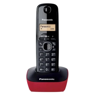 Panasonic KX-TG1611 - Telefone sem fio DECT em Preto e Vermelho