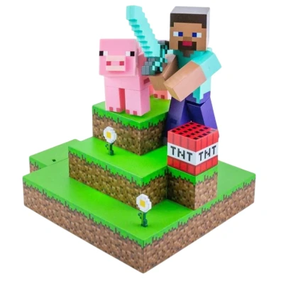 Lâmpada Minecraft Steve Diorama Paladone