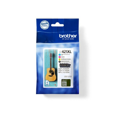 Cartuchos Tinta Brother MULTIPACK 4 LC421 XL BK/C/M/ Y