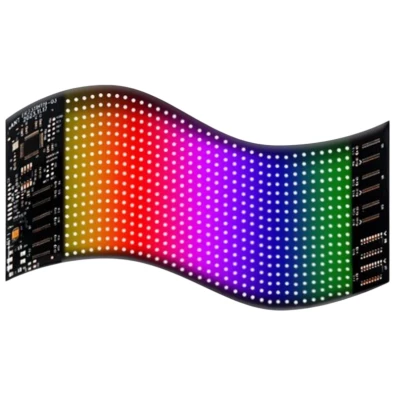 Tela LED RGB Flexível 16x32 para Coche com Bluetooth - Cor Preto