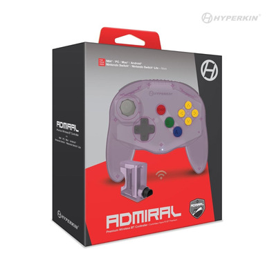 Mando Hyperkin Wireless Mirante Premium Morado (Switch/PC/N64/Mac/Android)