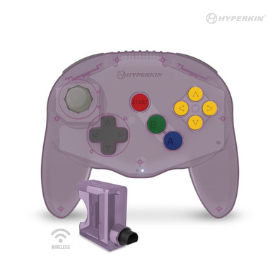 Mando Hyperkin Wireless Mirante Premium Morado (Switch/PC/N64/Mac/Android)