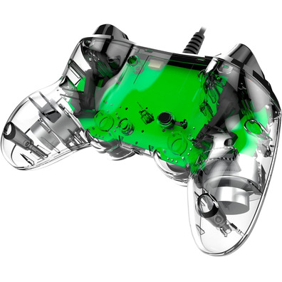 Mando Nacon Compact Wired Illuminado Verde Oficial PS4