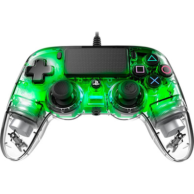 Mando Nacon Compact Wired Illuminado Verde Oficial PS4