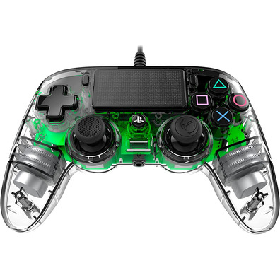 Mando Nacon Compact Wired Illuminado Verde Oficial PS4