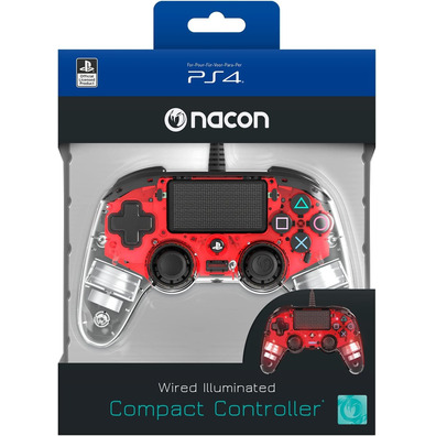 Mando Nacon Compact Wired Illuminated Red Oficial PS4