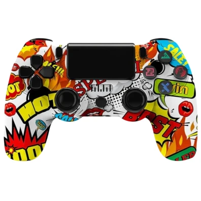 Mando PS4 Powergaming V2 Flames - Gamepad Inmersivo para Jogos