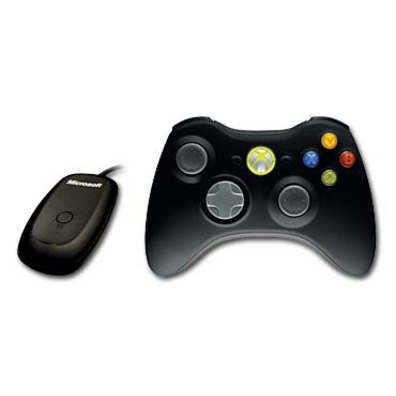 Mando Microsoft Wireless 360/PC + Receptor PC Negro