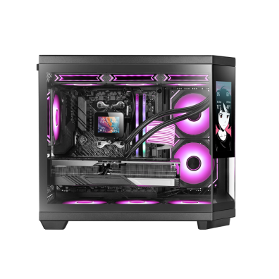CAIXA ATX Semitorre Gaming MARS GAMING MC3TCORELCDM 3 com Cristal Templado e Tela LCD