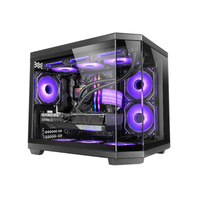 CAIXA MICROATX MARS GAMING MC3TCOREM TRIPLE CRISTAL TEMPLADO GPU 415mm 2x3.5 3x2.5 NEGRO