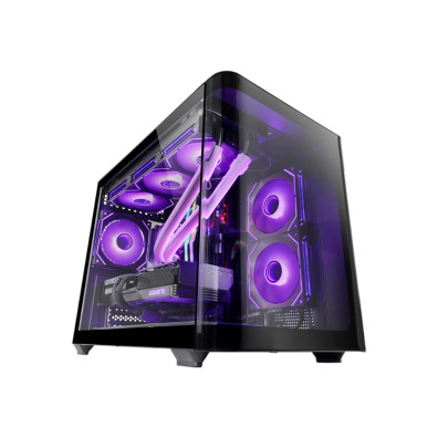 CAIXA GAMING MARS MCFUSIONM MICROATX NEGRO CRISTAL CURVADO GPU 445mm 1x3.5 2x2.5