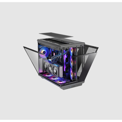 CAIXA ATX Semitorre Mars Gaming MCREV com Cristal Templado - GPU 420mm 1x3.5 2x2.5