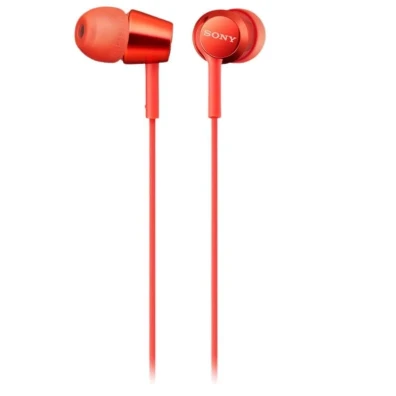 Sony MDR-EX155AP Auriculares Vermelhos com Micrófono Dinâmico 9mm