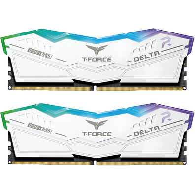 Memoria RAM TeamGroup Delta Branco RGB 32GB (2x16GB) DDR5 6400 MHz