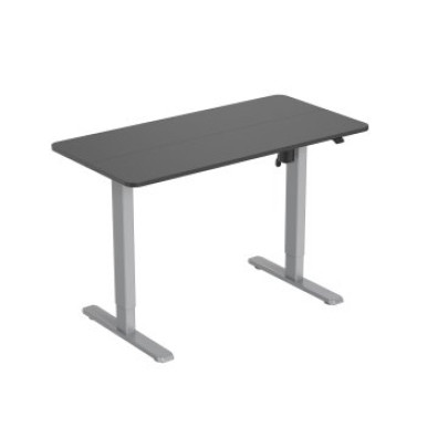 Mesa Elétrica Ergonómica Altura Regulable Preto 120x60 Control Táctil Cinzento