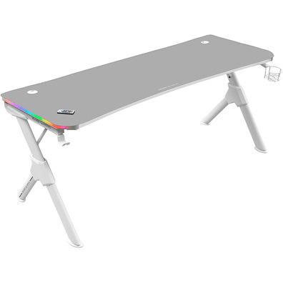 Mesa Gaming Mars Gaming MGD RGB XL Branco 160x60cm