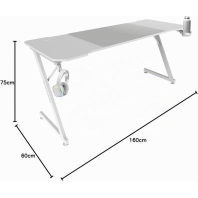 Mesa Mars Gaming Mgdx160w Branco