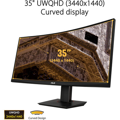 ASUS Tuf Monitor Gaming VG35VQ Curvo HD LED 35 "Preto