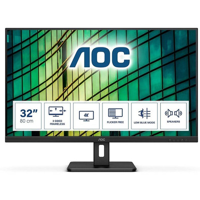 Monitor profissional COA U32E2N 31.5 4K Multimedia Black