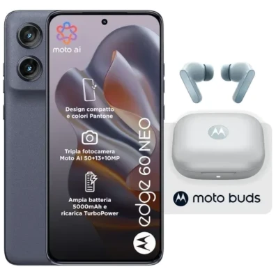 Motorola Edge 60 Neo 5G Azul Grisaille 8GB/256GB com Auriculares Moto Buds