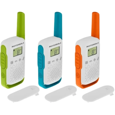 Motorola T42 - Rádios 16 canais em Azul, Verde, Laranja, Branco