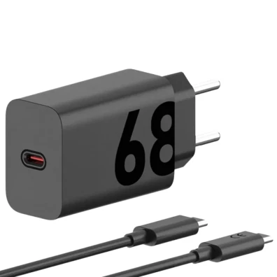 Motorola TurboPower 68W EU Carregamento Rápido - Carregador Universal 1m Preto