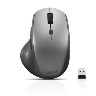 MOUSE LENOVO WIRELESS THINKBOOK MEDIA 2.4GHZ - 7 botões, nano receptor, design ergonômico