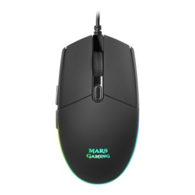 Mouse Mars Gaming RGB MMG Black 3200 DPI - 6 Botões Iluminação Flow Switches Huano
