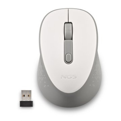 MOUSE NGS WIRELESS DEW WHITE COM NANO RECEPTOR-800/1600 DPI 2,4GHZ BLANCO